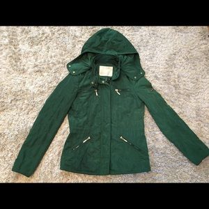 Zara Emerald Green Rain Jacket XSmall